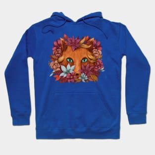 fox flowers hand drawn Hoodie